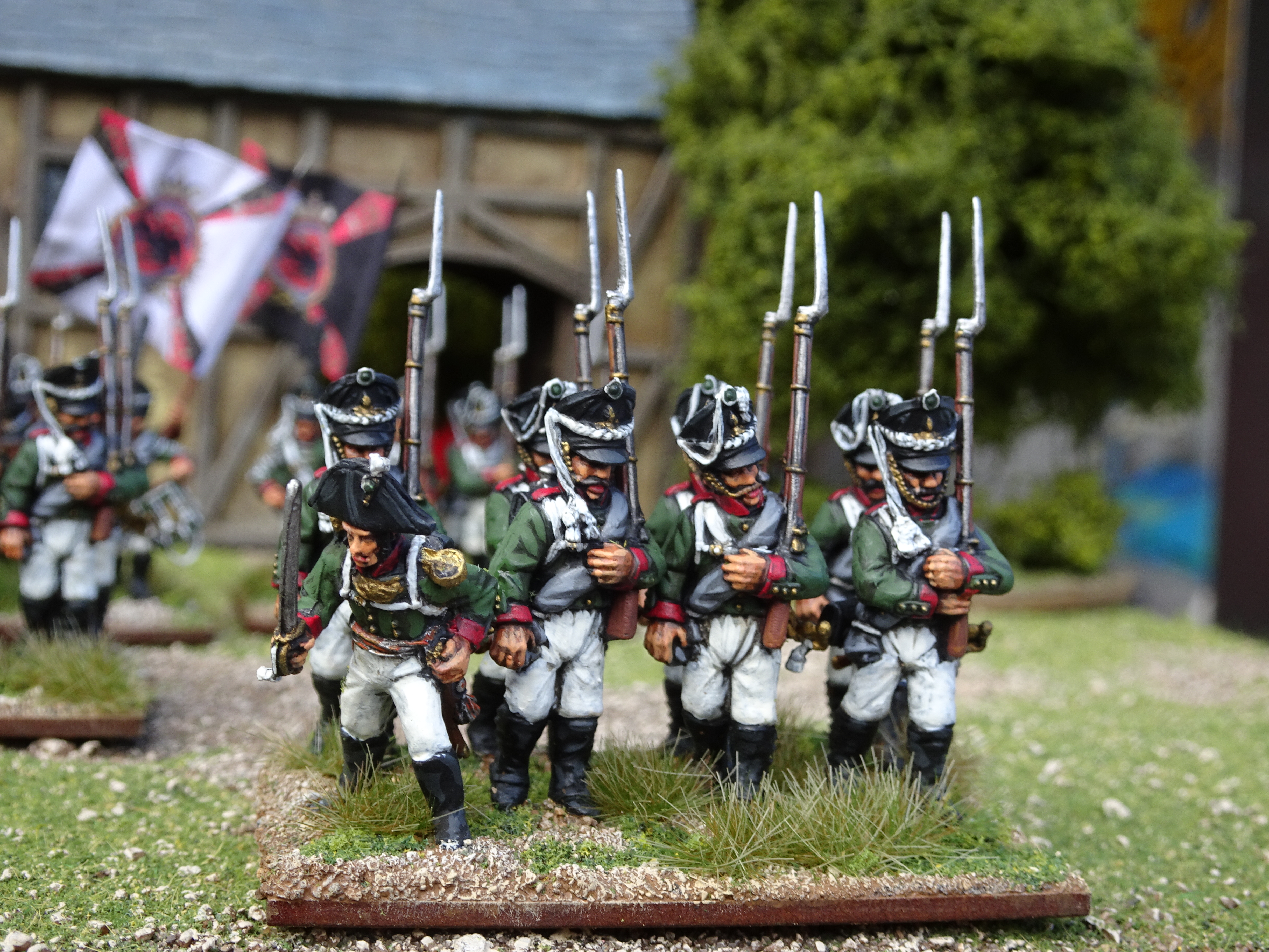 Perry and Warlord Russian Napoleonic infantry.